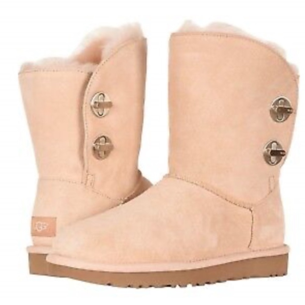 UGG Turnlock Sheepskin Boot Pink Size 8